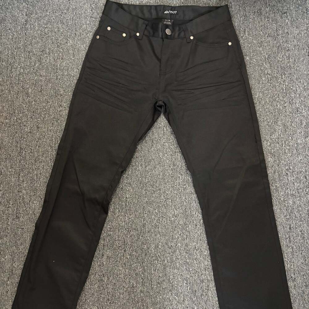 Black "Canyon Club" Straight leg Jeans